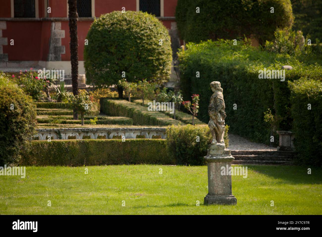 Villa Pellegrini ist allein in Castion Veronese, Verona, Veneto, Italien, in einer beherrschenden Stellung Stockfoto