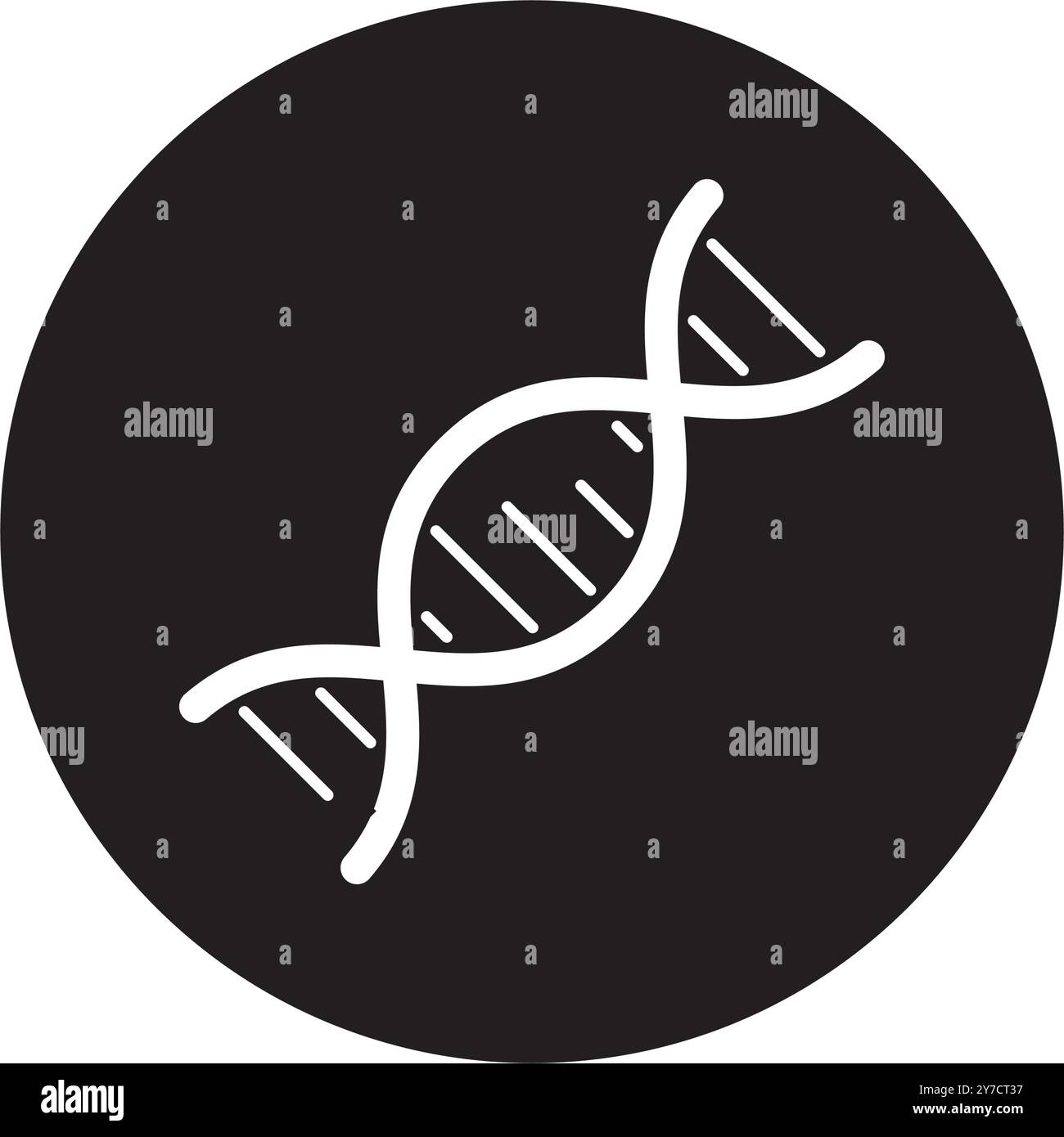 Logo-Design mit DNA-Icon-Vektor-Illustration Stock Vektor