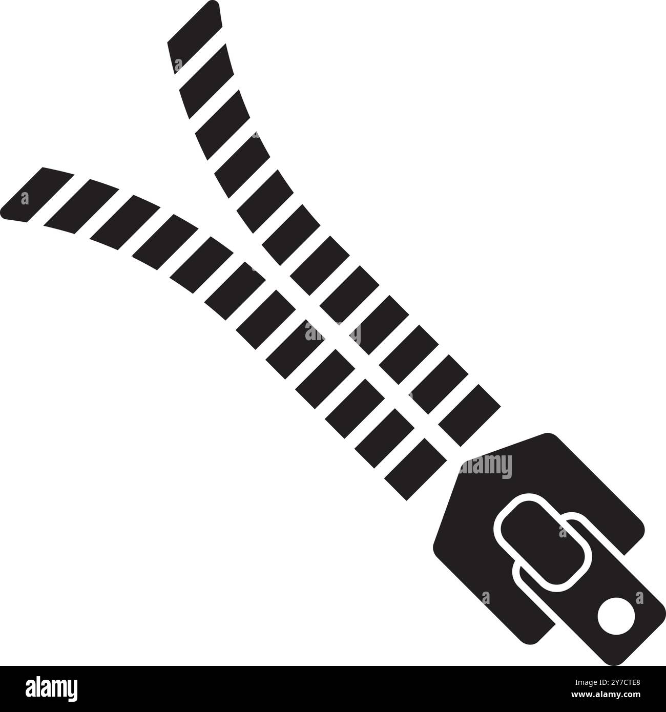 Reißverschluss Symbol, Vektorillustration Logo Design Stock Vektor