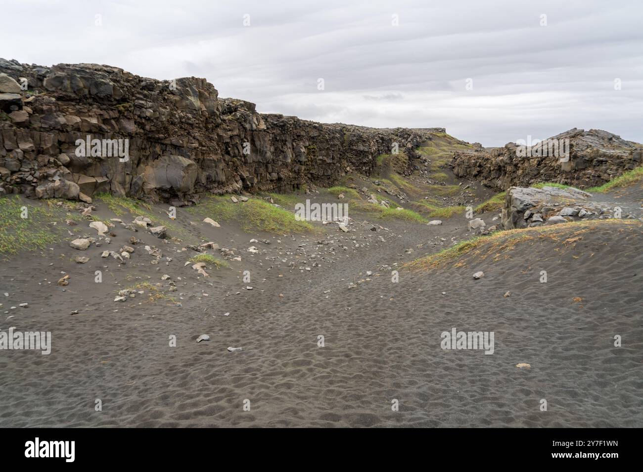 Die Brücke zwischen den Kontinenten in Island Stockfoto