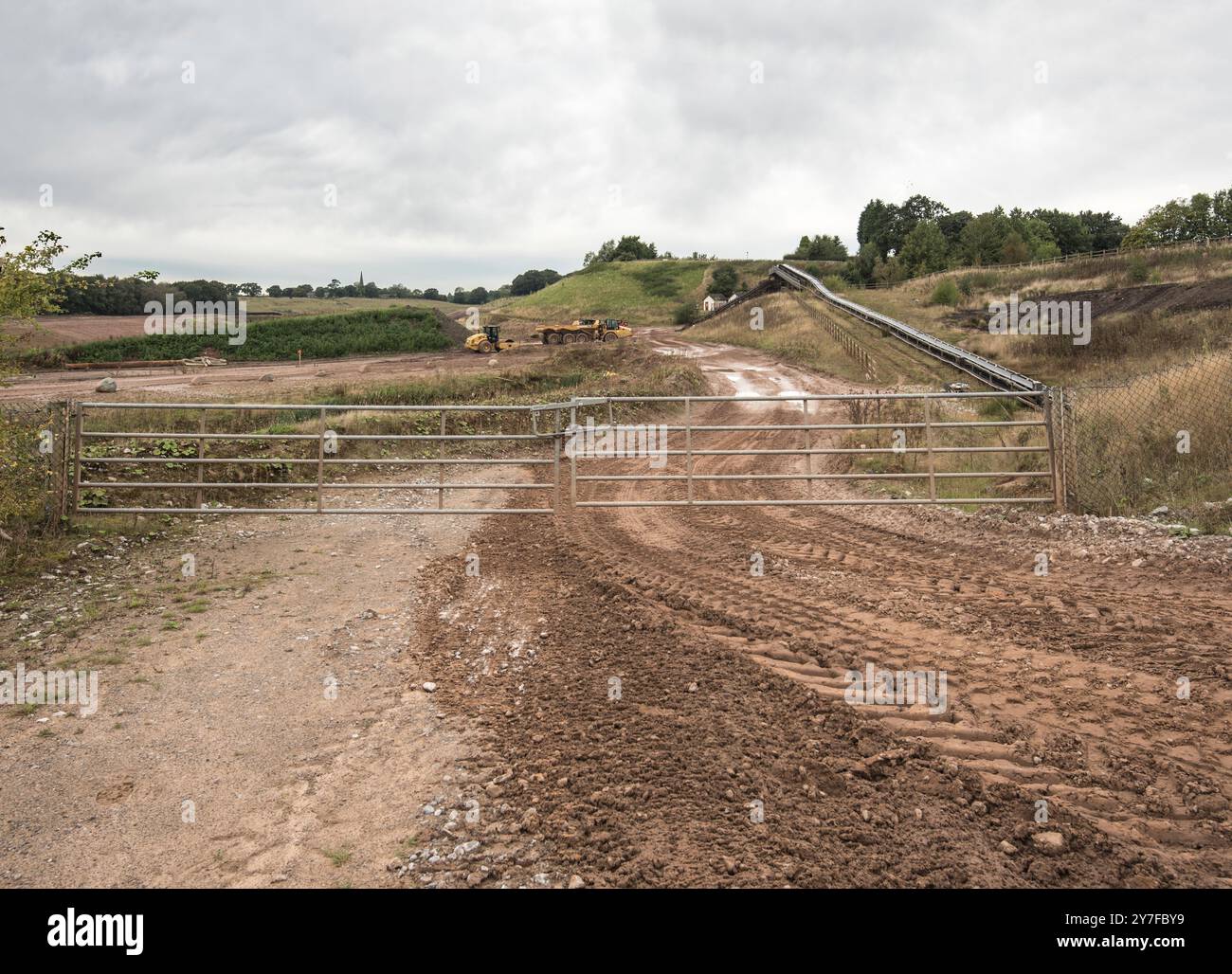 Arclid Sandsteinbruch, Sandbach, Cheshire, wo Arbeiten und Restaurierungen fortgesetzt werden, September 2024 Stockfoto