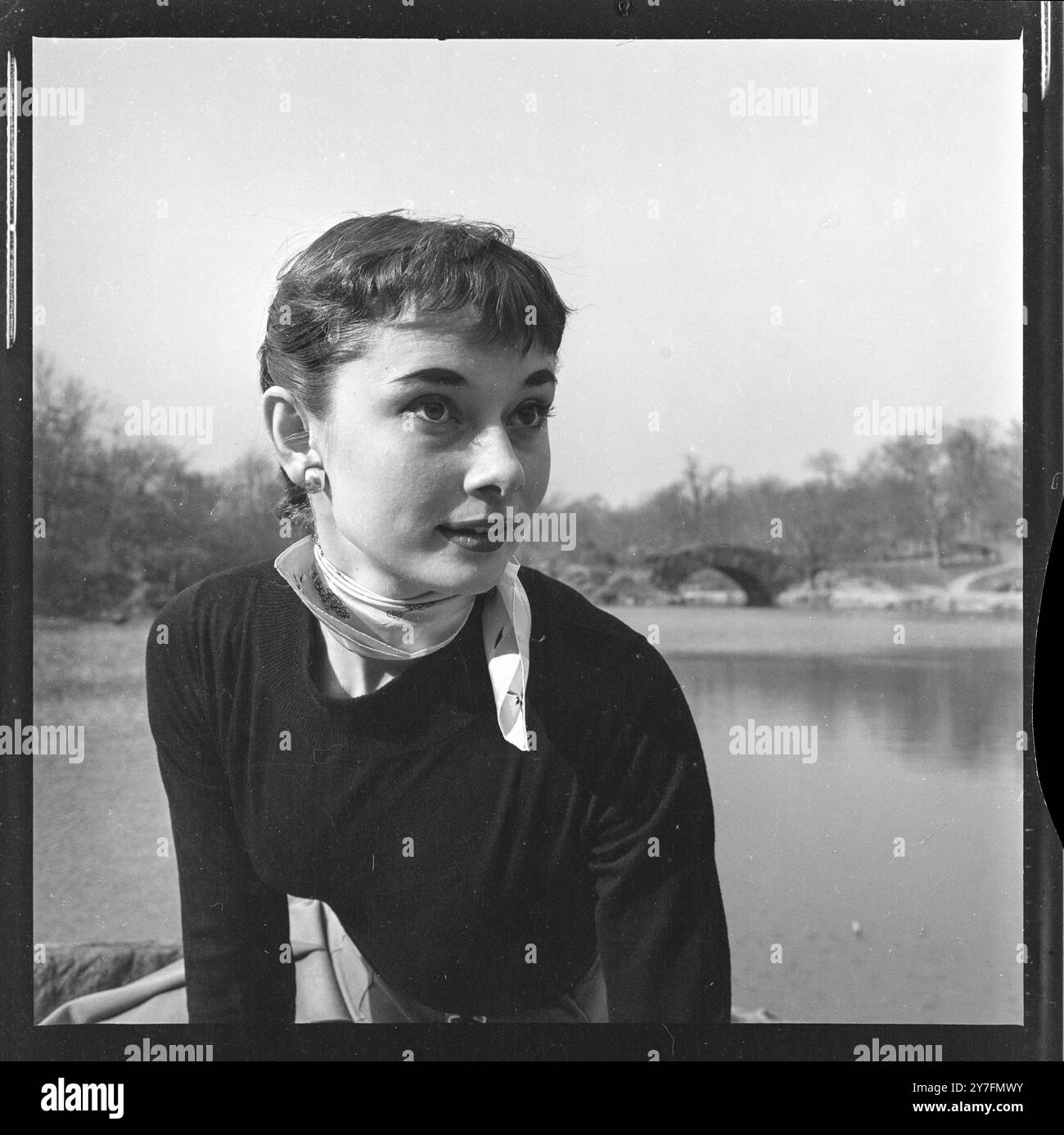 Audrey Hepburn besuchte 1952 New York, USA, wo sie 1952 in Gigi am Broadway in New York spielte. Foto von George Douglas Stockfoto