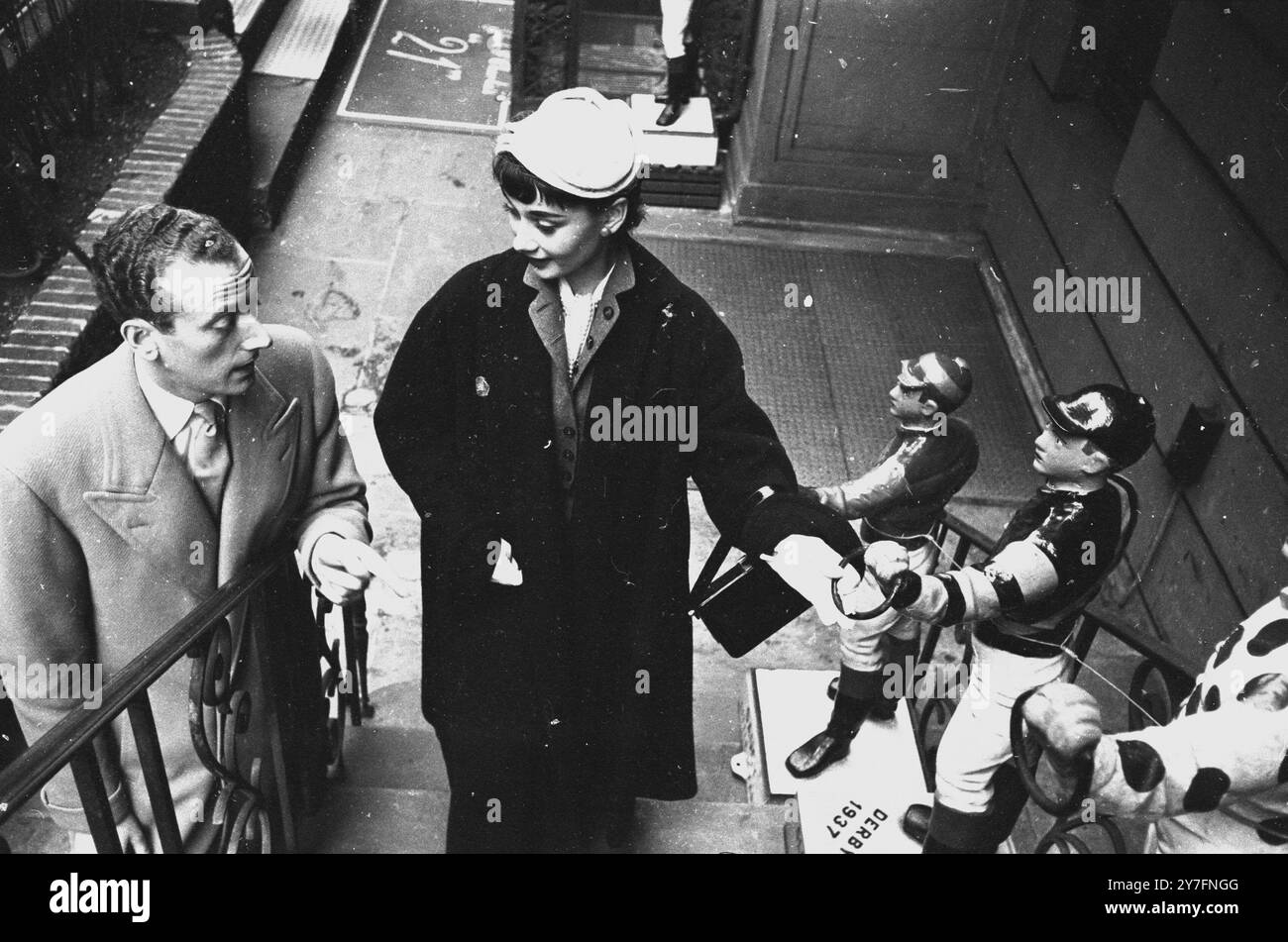 Audrey Hepburn besuchte 1952 New York, USA, wo sie 1952 in Gigi am Broadway in New York spielte. Foto von George Douglas Stockfoto