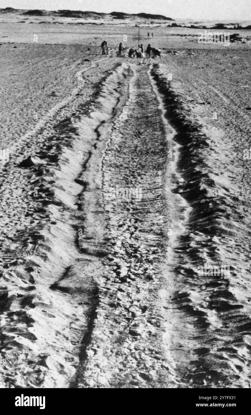 Die Rutschbahn für Boote in Mirgissa Stockfoto