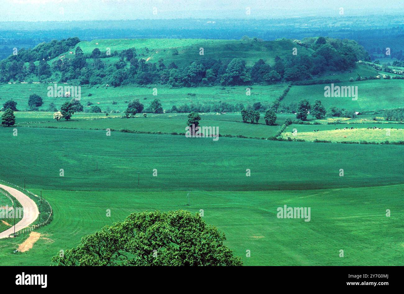 Somerset Cadbury Castle Stockfoto