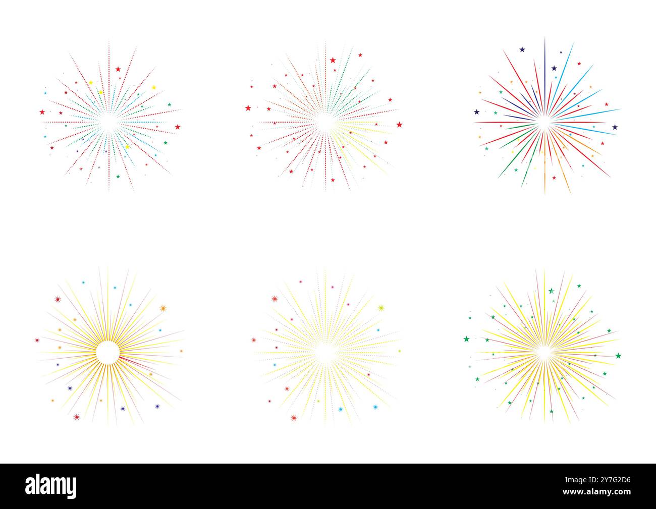 Bunte Feuerwerk Kunst für Feiertage ideal für Feierlichkeiten wie Weihnachten, Halloween, Eid, Chinesisches Neujahr, Eid al-Fitr, Ramadan, Party Stock Vektor
