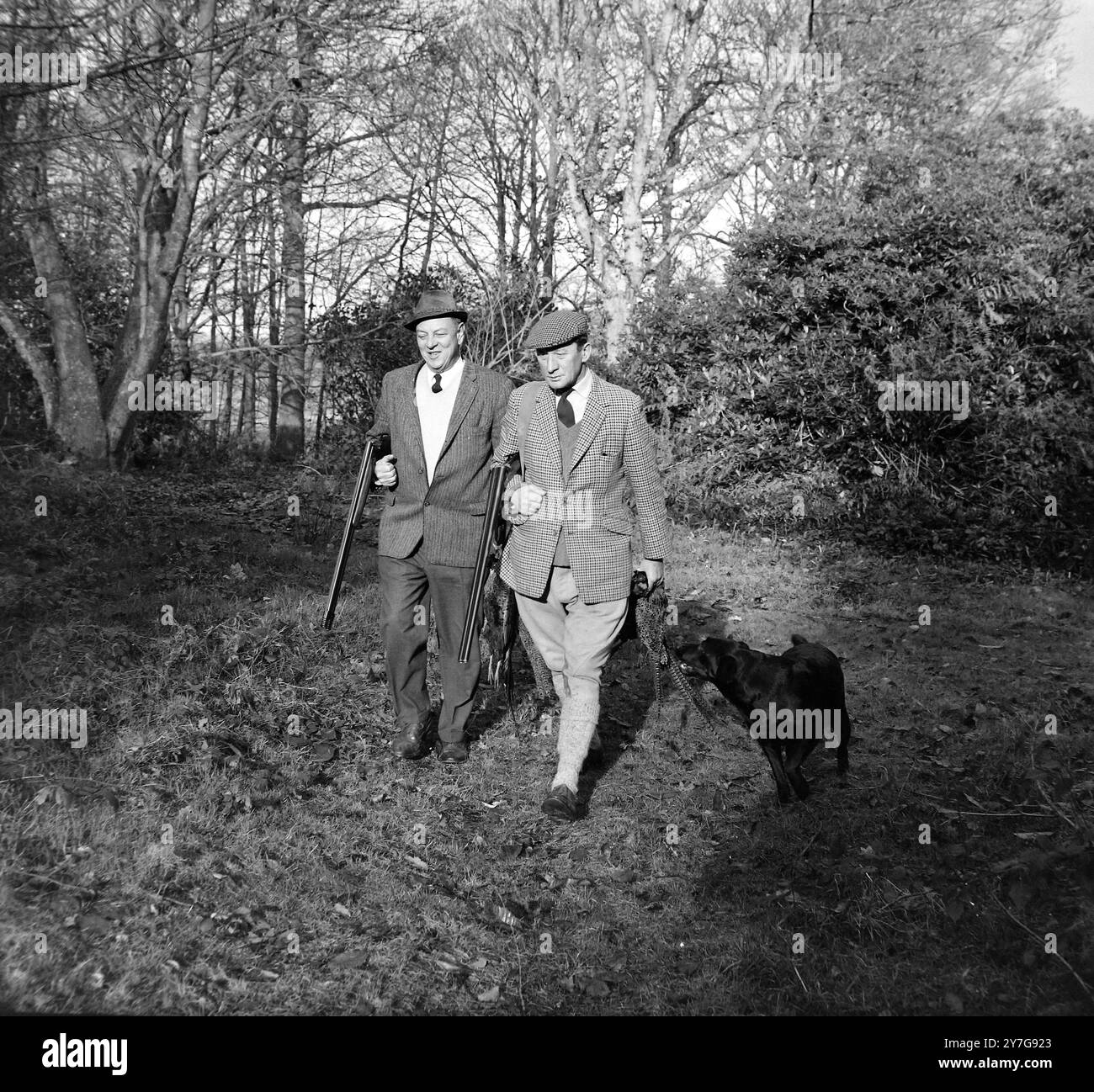 DOYLE JOHNSON MIT STADDON GERALD SCHIESST FASAN IN THORVENRTON / ; 7. DEZEMBER 1964 Stockfoto