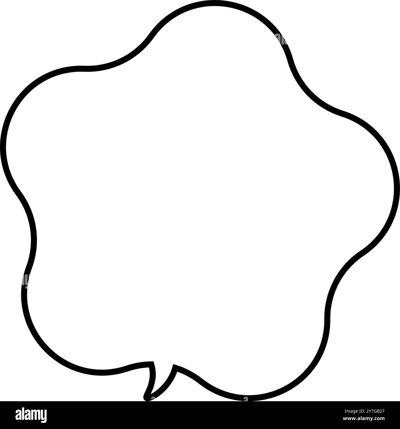 Sprechblase. Symbol für Sprechballon oder Chat-Blasenlinien für Apps und Websites. Comic-Comic-Vektor-Illustration. Banner Preisanhänger Aufkleber Poster Stock Vektor