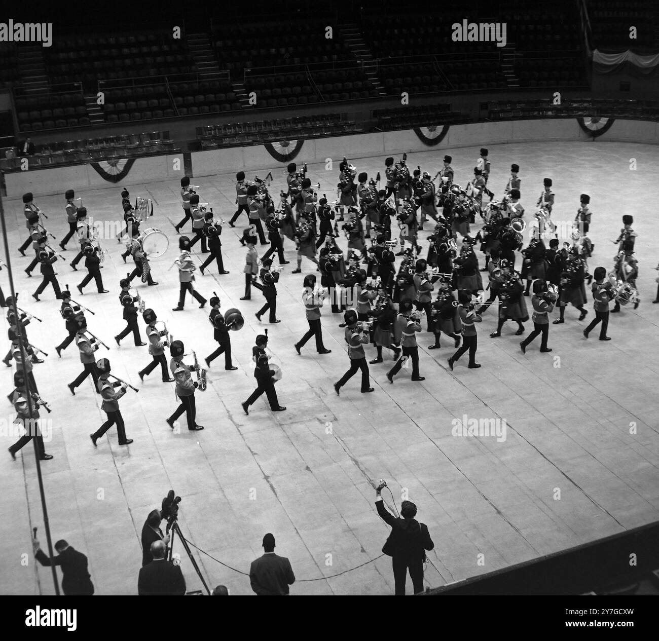 BRITISCHE ARMEE ROYAL FUSILIERS BAND IN MADISON SQUARE GARDENS; 20. NOVEMBER 1964 Stockfoto