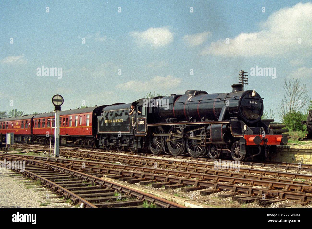 Eine schwarze 5 bei der Midland Railway - Butterley Stockfoto