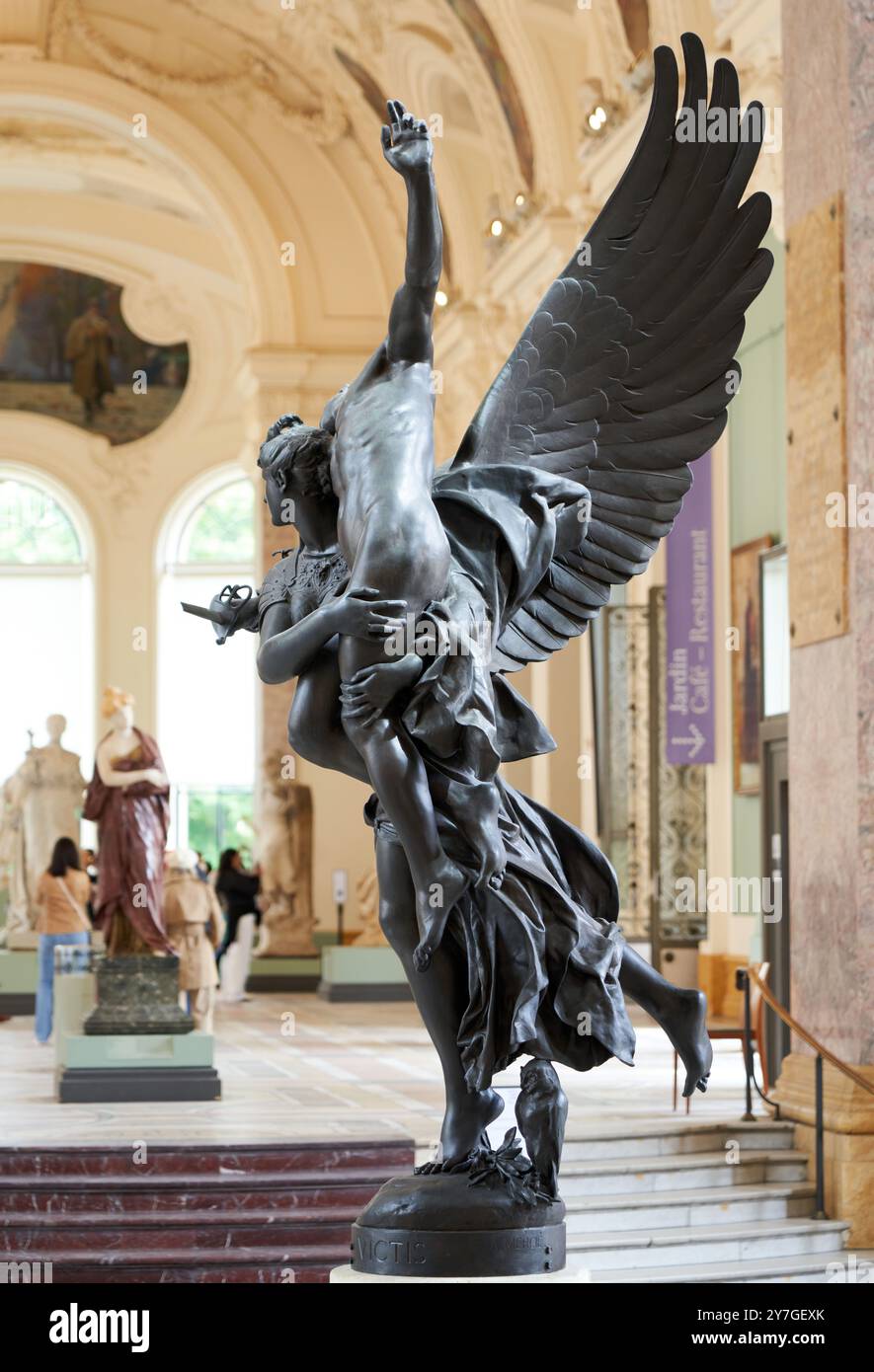 Gloria Victis, Bronze, 1875, Antonin Mercié, Marius Jean Antoine Mercié, Toulouse, 1845 - Paris, 1916, Petit Palais, Stadt Paris Museum für schöne Kunst, Musée des Beaux-Arts de la Ville de Paris, Frankreich. Stockfoto