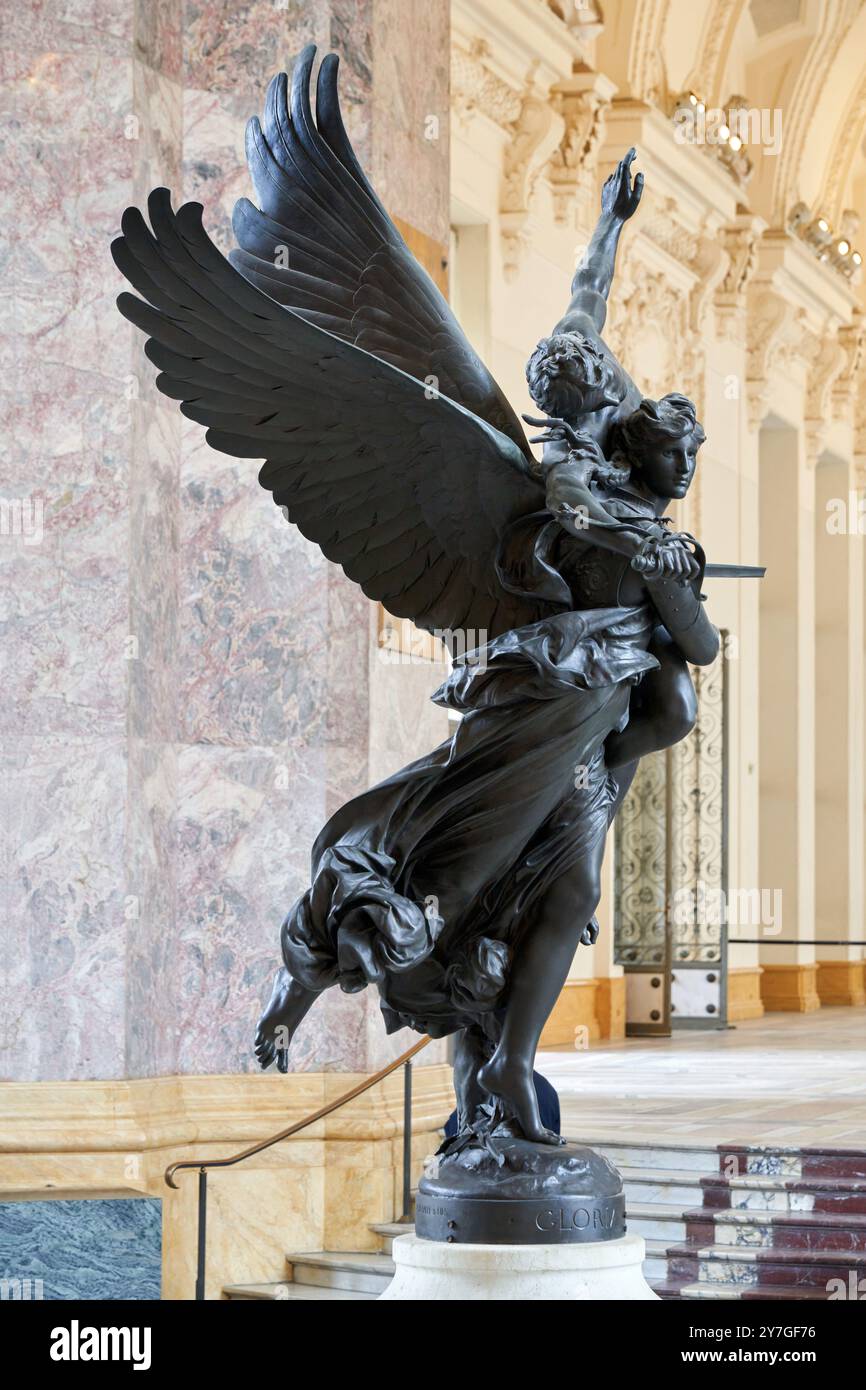Gloria Victis, Bronze, 1875, Antonin Mercié, Marius Jean Antoine Mercié, Toulouse, 1845 - Paris, 1916, Petit Palais, Stadt Paris Museum für schöne Kunst, Musée des Beaux-Arts de la Ville de Paris, Frankreich. Stockfoto