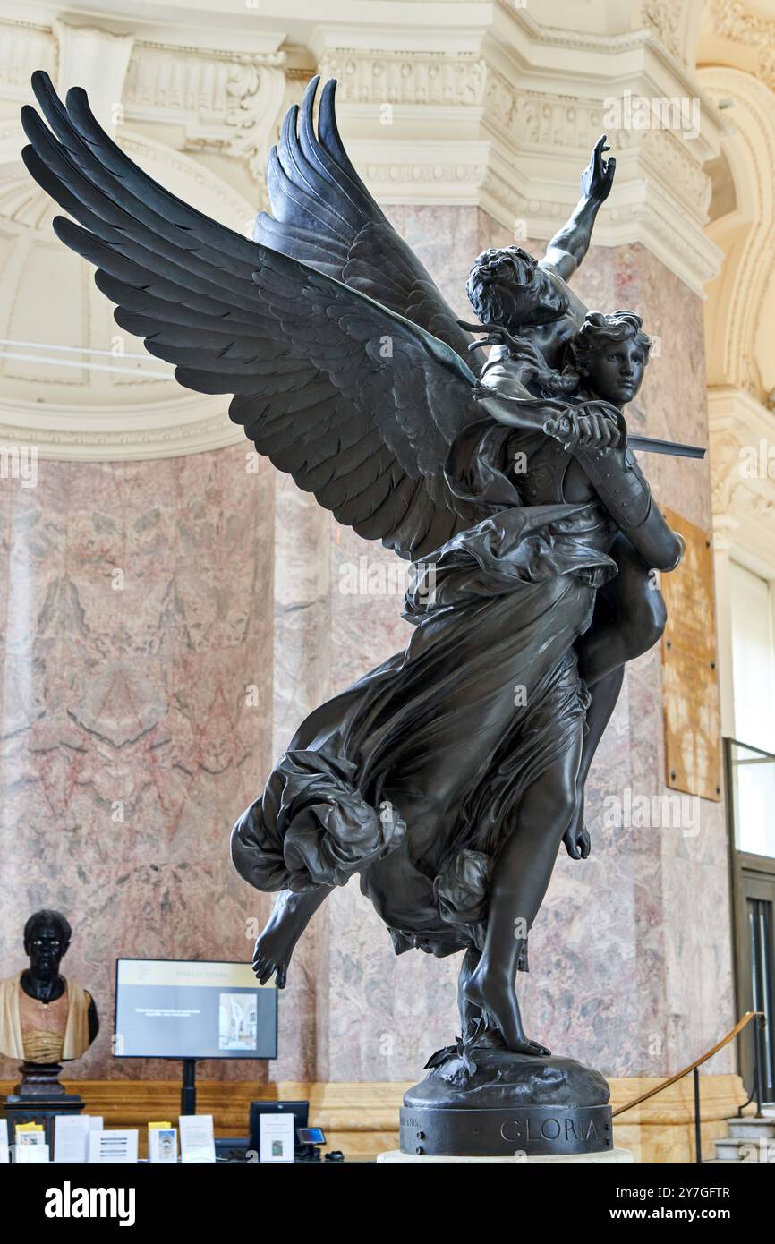 Gloria Victis, Bronze, 1875, Antonin Mercié, Marius Jean Antoine Mercié, Toulouse, 1845 - Paris, 1916, Petit Palais, Stadt Paris Museum für schöne Kunst, Musée des Beaux-Arts de la Ville de Paris, Frankreich. Stockfoto