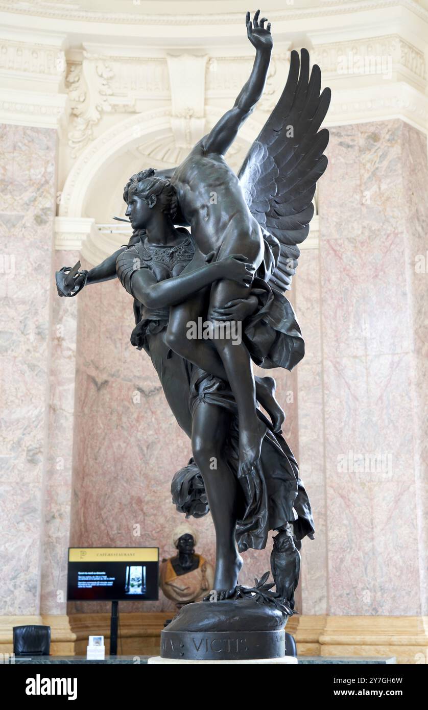 Gloria Victis, Bronze, 1875, Antonin Mercié, Marius Jean Antoine Mercié, Toulouse, 1845 - Paris, 1916, Petit Palais, Stadt Paris Museum für schöne Kunst, Musée des Beaux-Arts de la Ville de Paris, Frankreich. Stockfoto