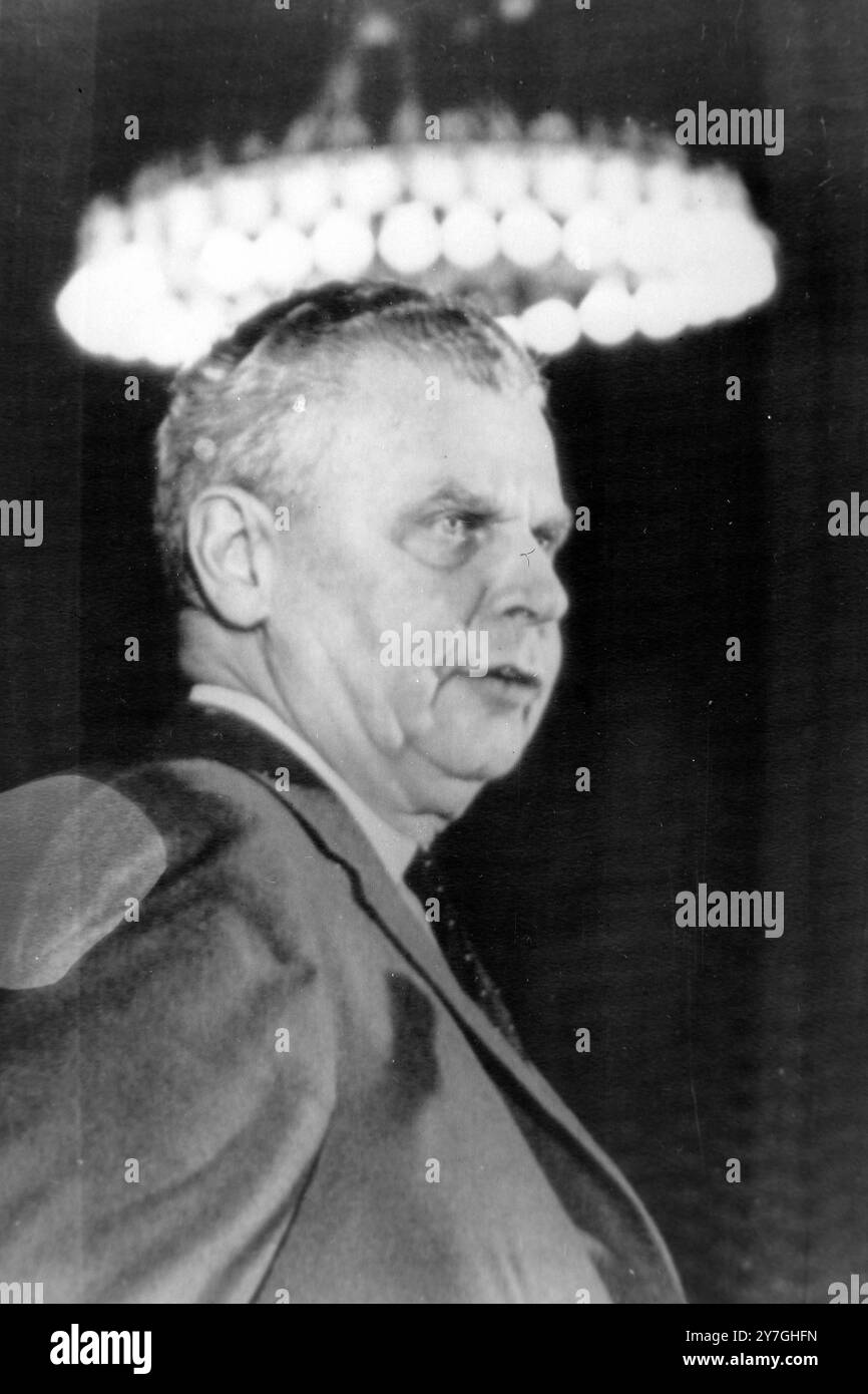 JOHN DIEFENBAKER IN OTTAWA, KANADA / ; 3. NOVEMBER 1964 Stockfoto