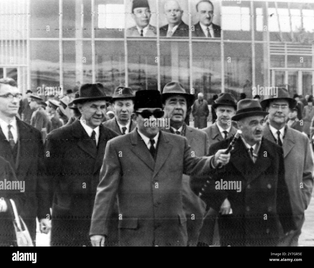 ANASTAS MIKOYAN MIT PRÄSIDENT SUKARNO IN MOSKAU / ; 1. OKTOBER 1964 Stockfoto