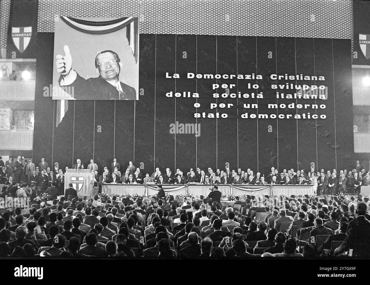 KONFERENZEN 9. NATIONALKONGRESS DER CHRISTLICH-DEMOKRATISCHEN PARTEI IN ROM; 13. SEPTEMBER 1964 Stockfoto