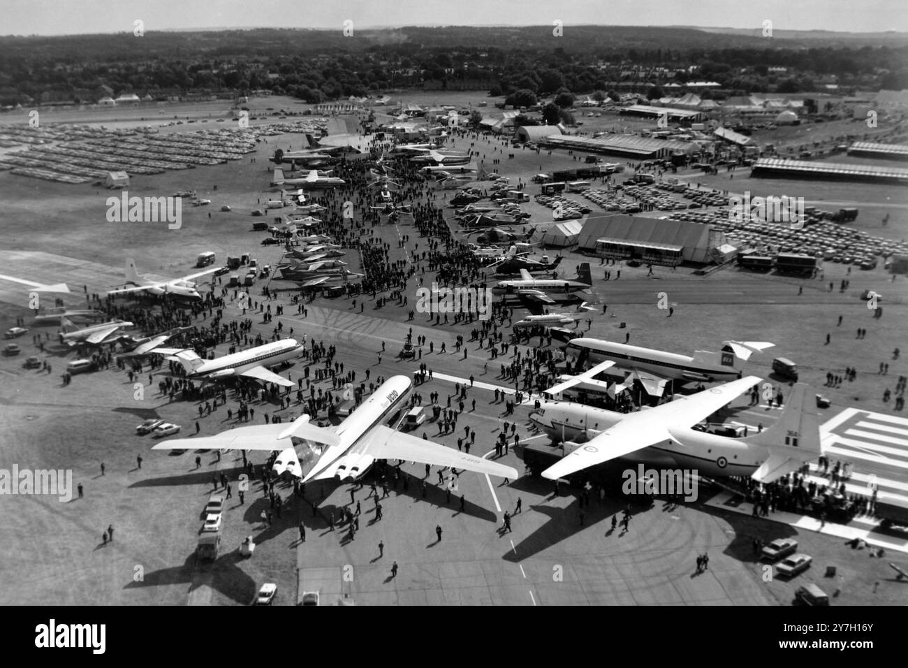 FLUGZEUGE SEHEN WESTLAND HUBSCHRAUBER AUF DER FARNBOROUGH SHOW ; 7. SEPTEMBER 1964 Stockfoto