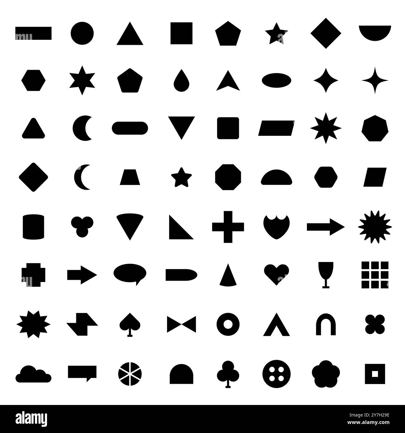 Vector Basic Shape Kollektion für Ihr Design Stock Vektor