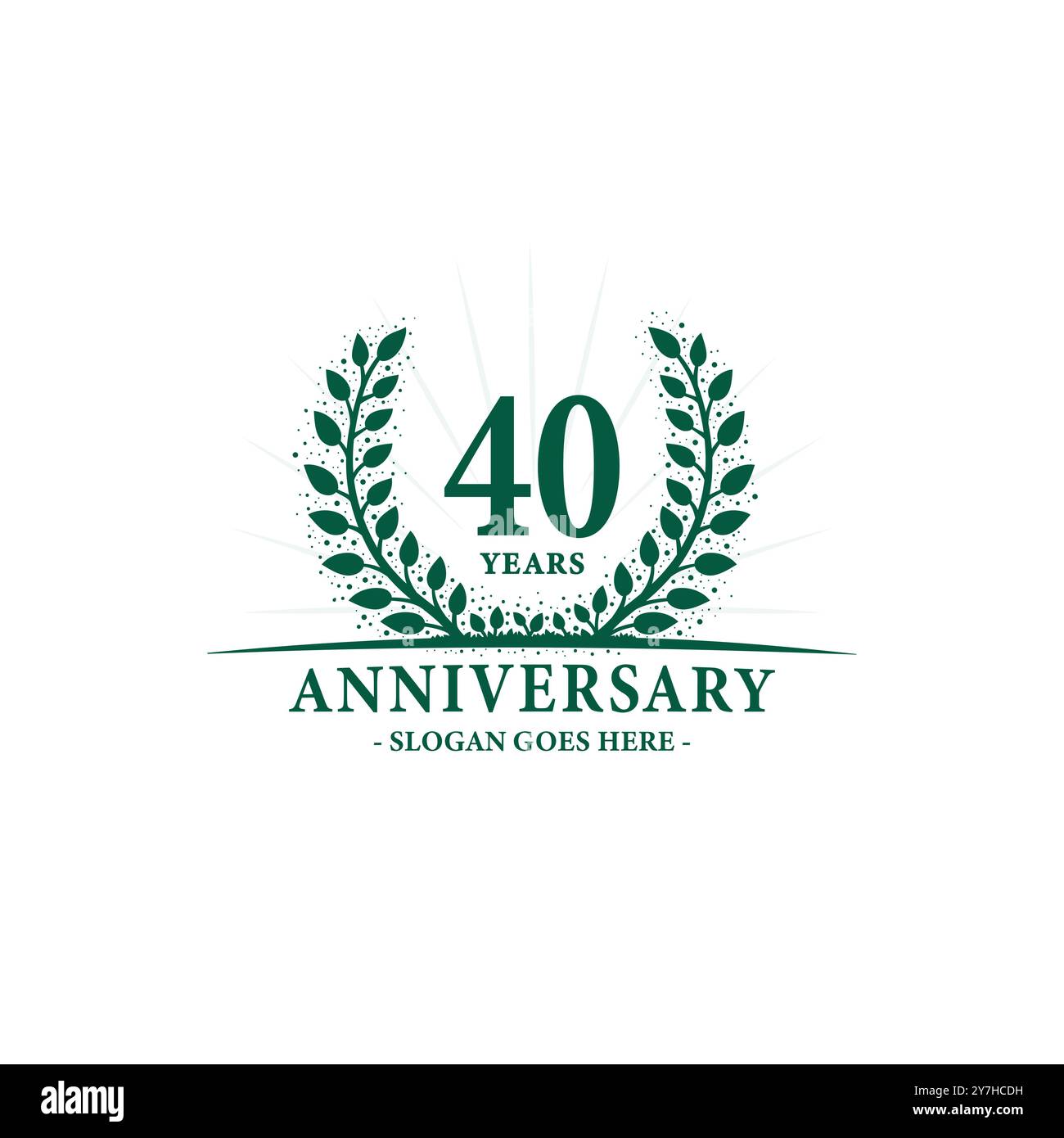 40 Jahre Jubiläum-Logo. Designvorlage zum 40. Jahrestag. Vektor und Illustration. Stock Vektor