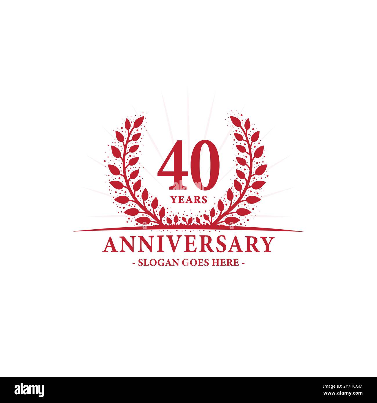 40 Jahre Jubiläum-Logo. Designvorlage zum 40. Jahrestag. Vektor und Illustration. Stock Vektor