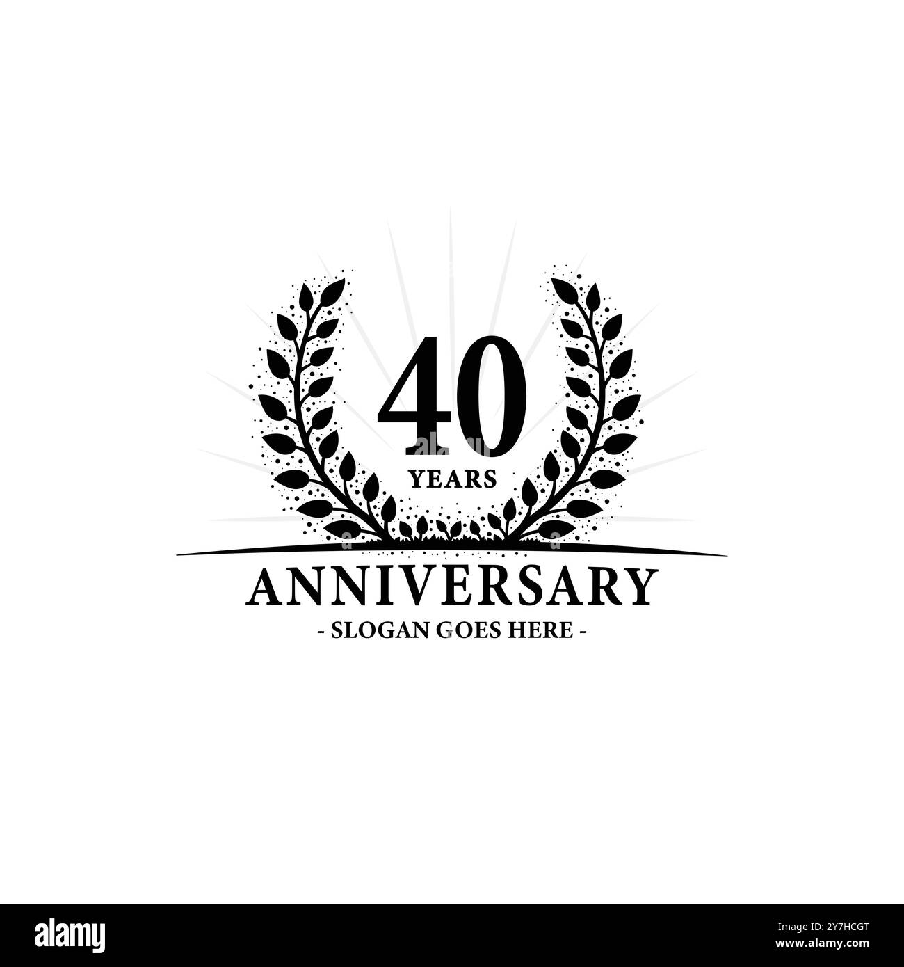 40 Jahre Jubiläum-Logo. Designvorlage zum 40. Jahrestag. Vektor und Illustration. Stock Vektor