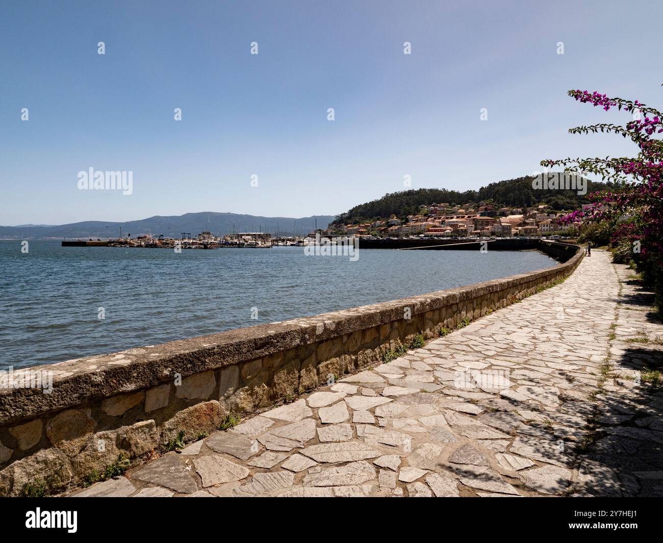 Blick auf Campo da Lua in Muros, Galicien, Spanien Stockfoto