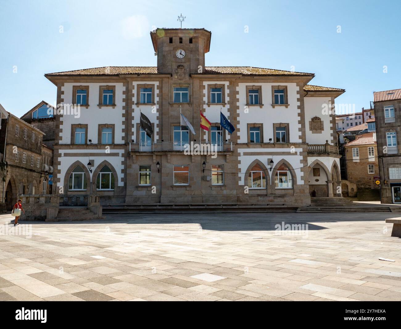 08.23.2024 Rathaus in Muros in Galicien in Spanien Stockfoto