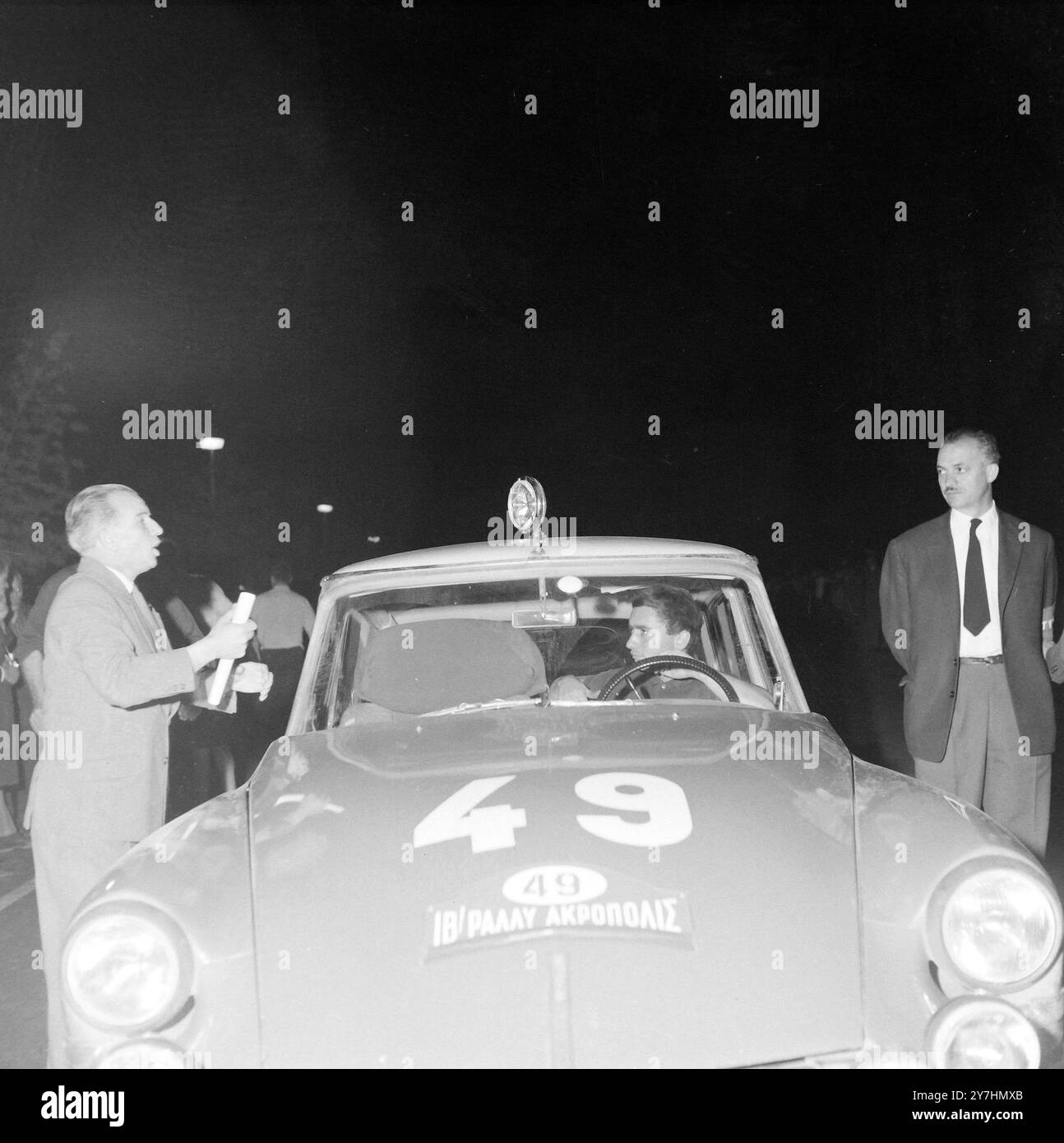 MOTORRALLYE AKROPOLIS FRANZÖSISCHER FAHRER OGIER IN CITROEN IN ATHEN / ; 18. MAI 1964 Stockfoto