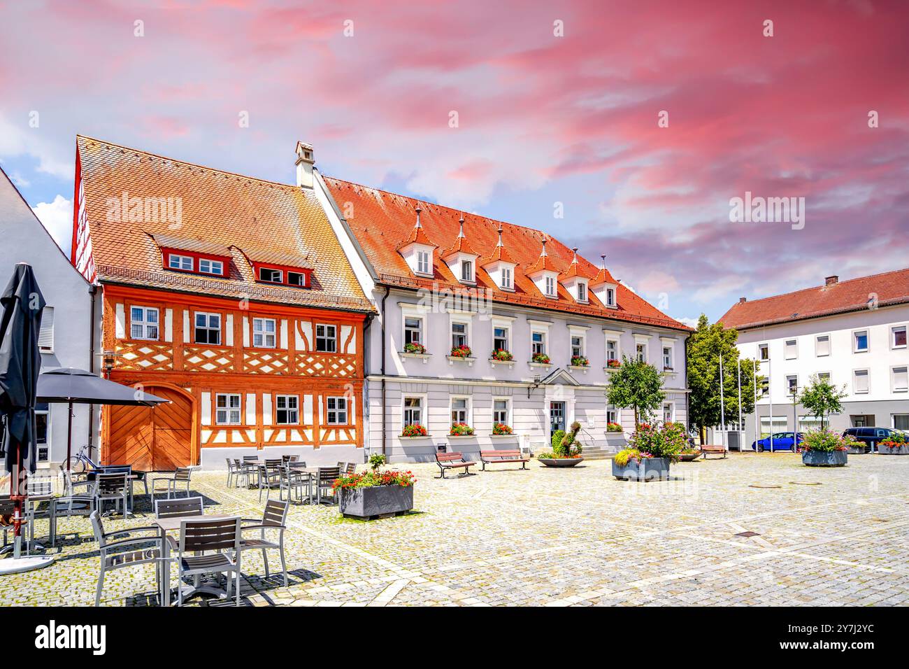 Altstadt von Hoechstadt, Deutschland Stockfoto