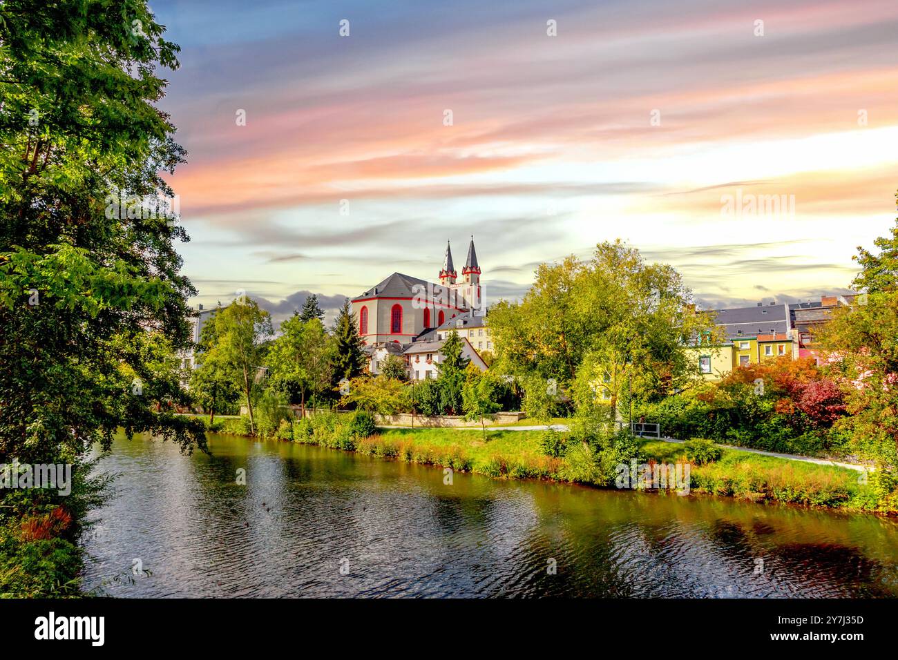 Altstadt von Hof, Deutschland Stockfoto