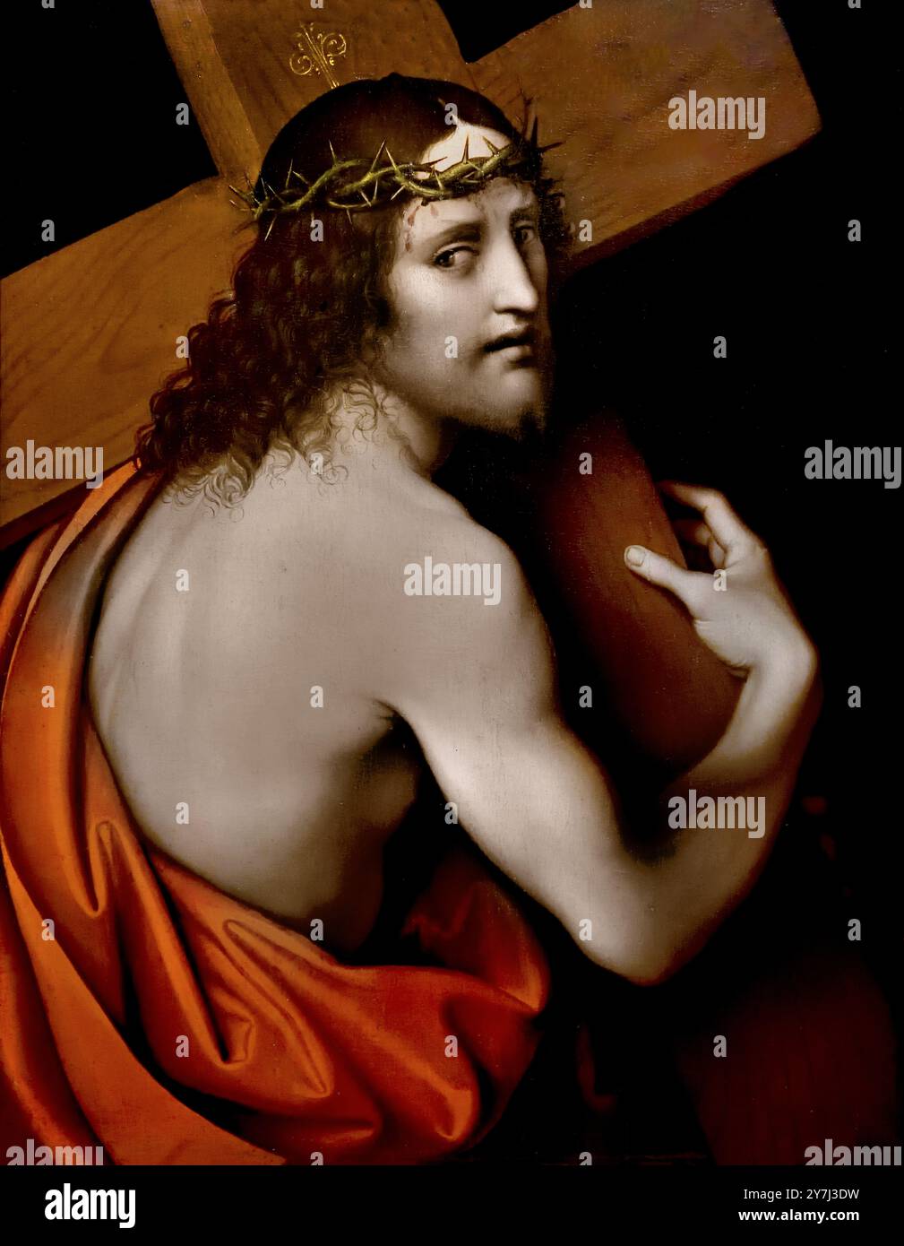 Christus trägt das Kreuz 1520 von Giampietrino - Giovanni Pietro Rizzoli 15h - 16. Jahrhundert, Mailand, Italien, Italienisch. Stockfoto