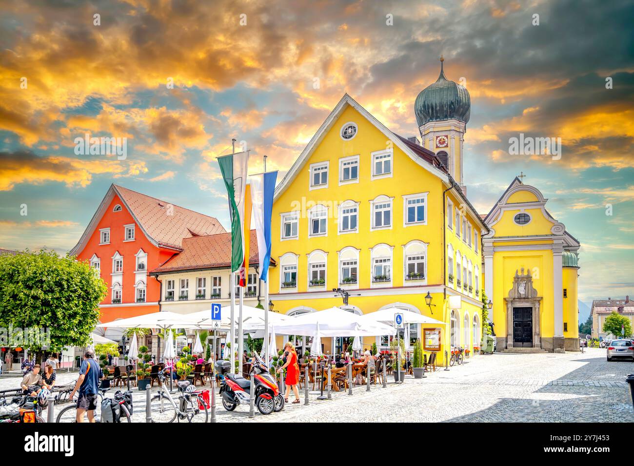 Altstadt von Immenstadt, im Allgäu, Deutschland Stockfoto