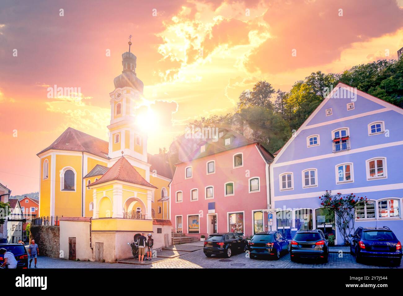 Altstadt von Kallmünz, Deutschland Stockfoto