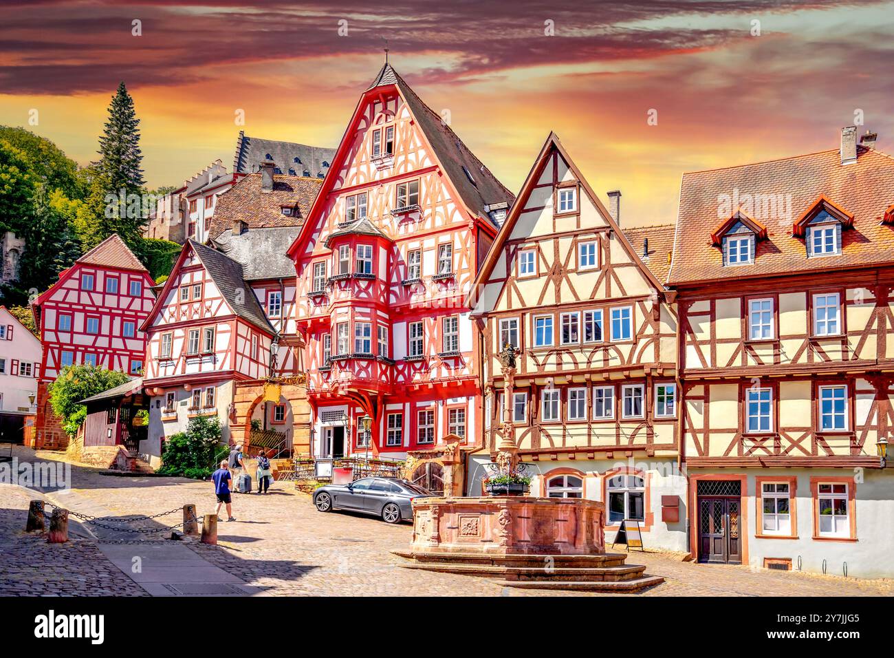 Altstadt von Miltenberg, Deutschland Stockfoto