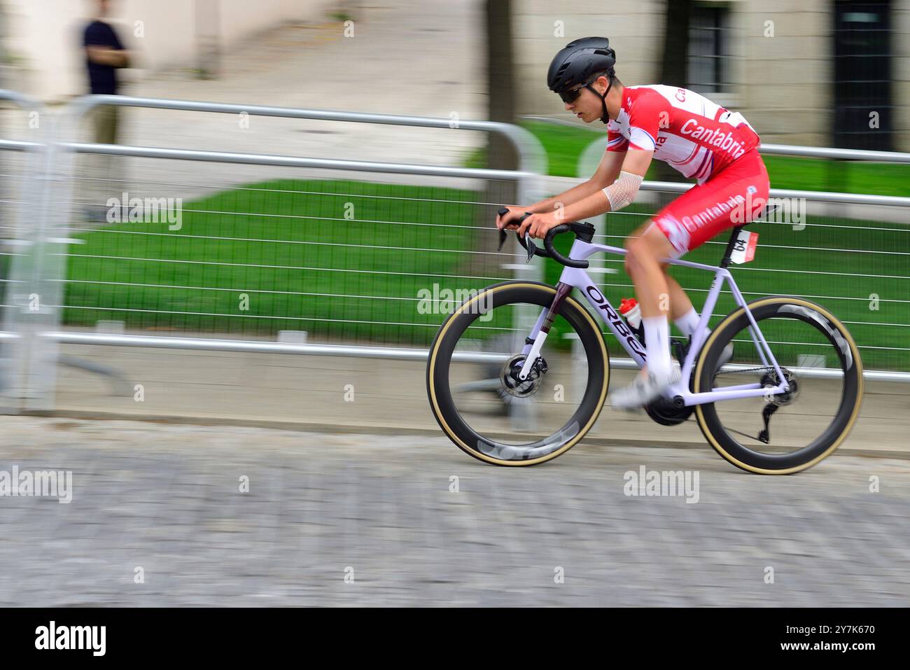 2024 U23-Meisterschaft Im Spanischen Radsport. San Lorenzo de El Escorial, Gemeinde Madrid. Stockfoto