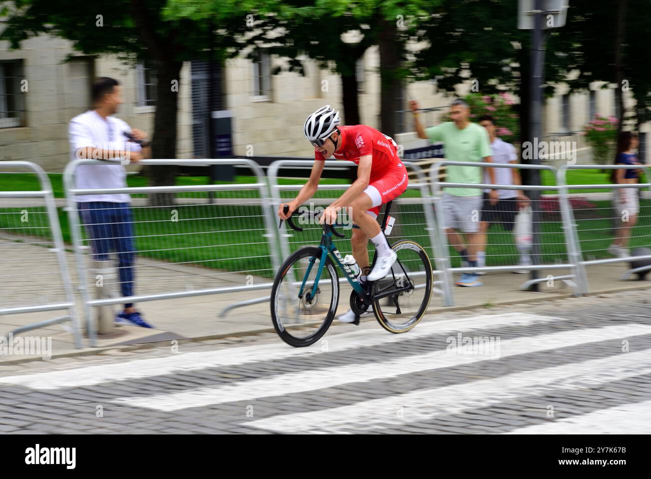 2024 U23-Meisterschaft Im Spanischen Radsport. San Lorenzo de El Escorial, Gemeinde Madrid. Stockfoto