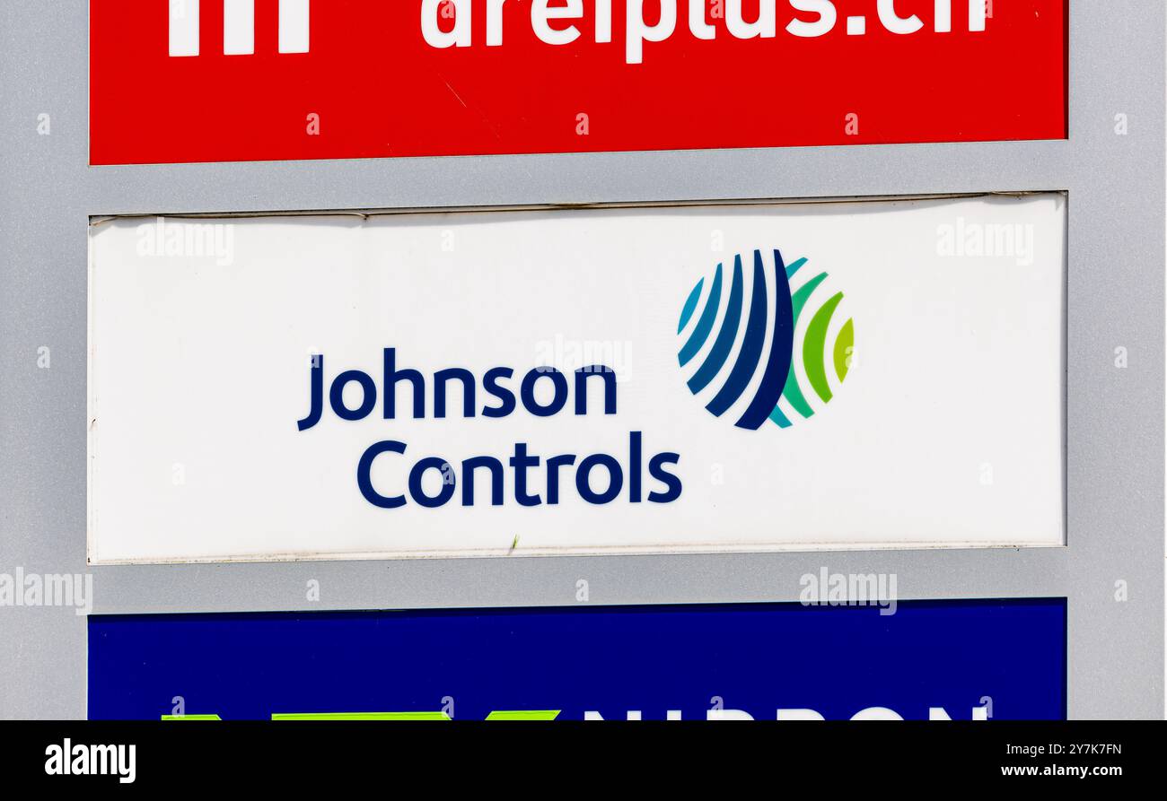 Bassersdorf, Schweiz, 22. Juli 2023: Das Johnson Controls Logo. (Foto: Andreas Haas/dieBildmanufaktur) Stockfoto