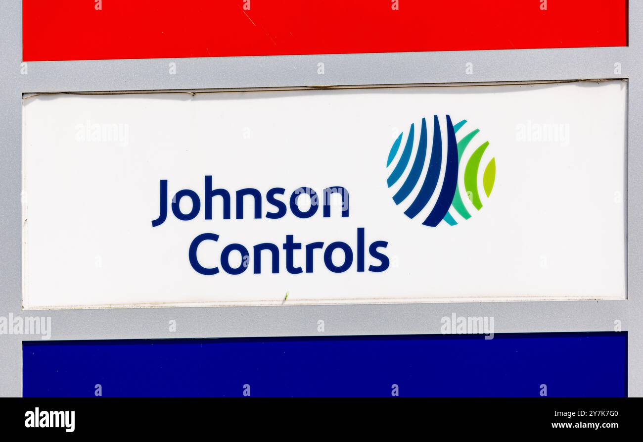 Bassersdorf, Schweiz, 22. Juli 2023: Das Johnson Controls Logo. (Foto: Andreas Haas/dieBildmanufaktur) Stockfoto