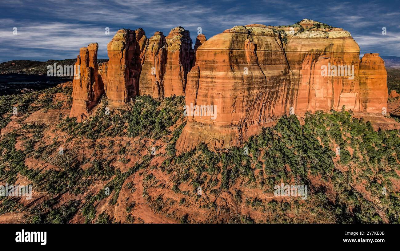 Cathedral Rock Aerial - Sedona, AZ Stockfoto