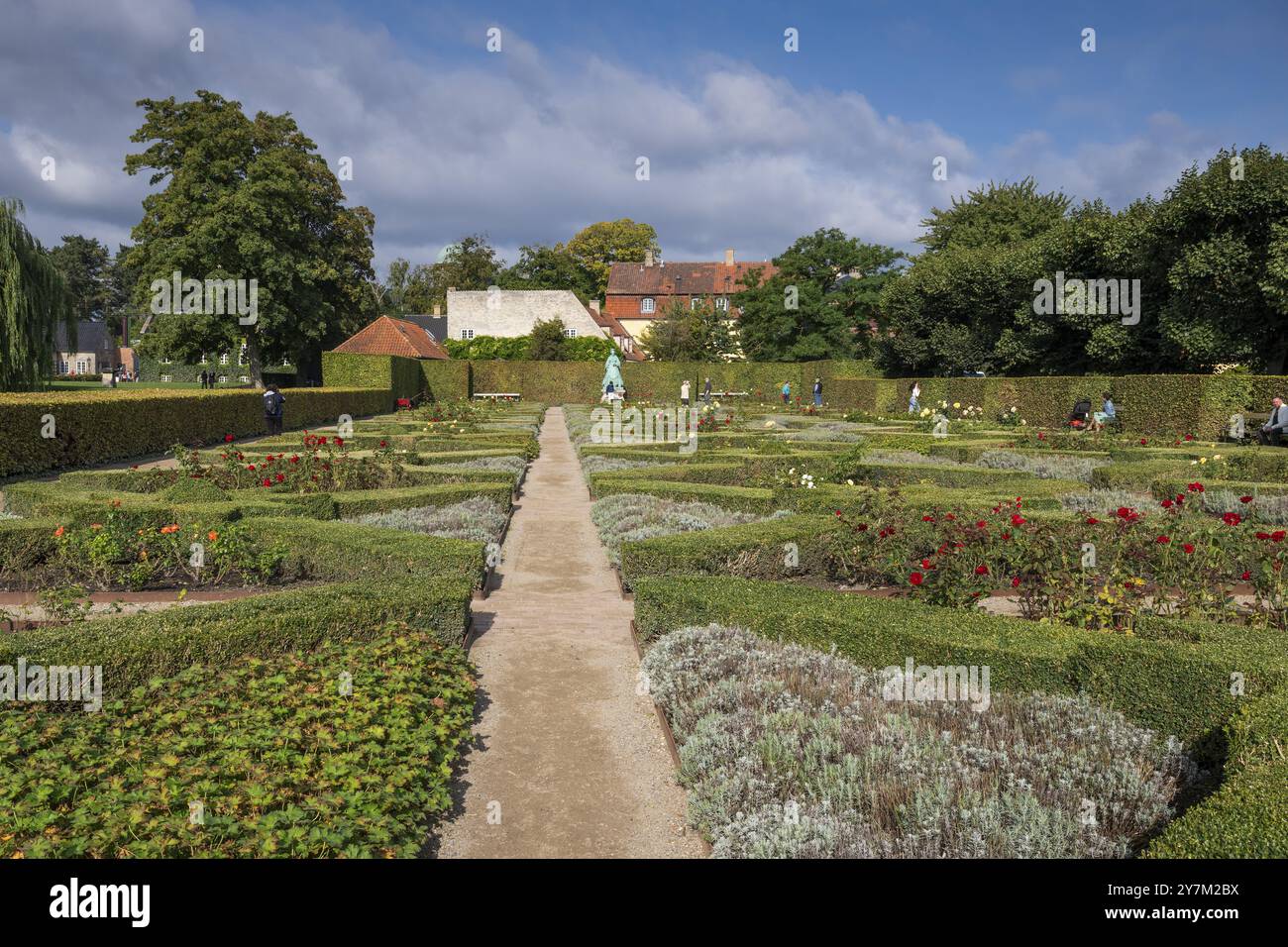 Garten, Schloss Rosenborg, Königspalast und Museum aus dem 17. Jahrhundert, Kongens Have Park, Kopenhagen, Dänemark, Europa Stockfoto