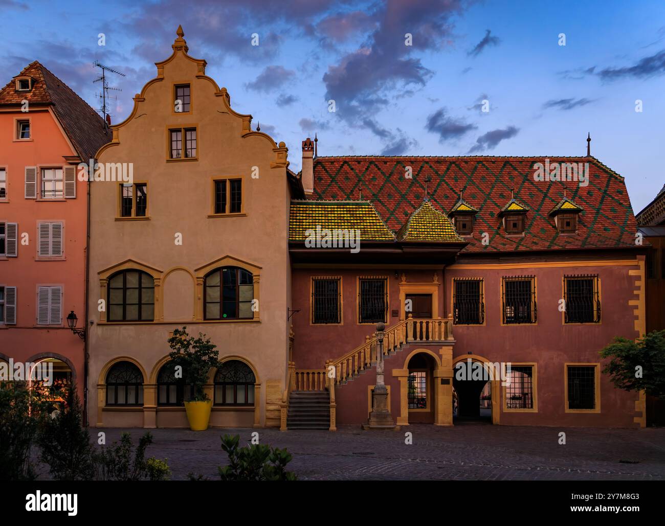 Koifhus Ancienne Douane oder altes Zollhaus, ein gotisches und Renaissance-Gebäude, ein historisches Denkmal in Colmar, malerisches Dorf im Elsass Frankreich Stockfoto