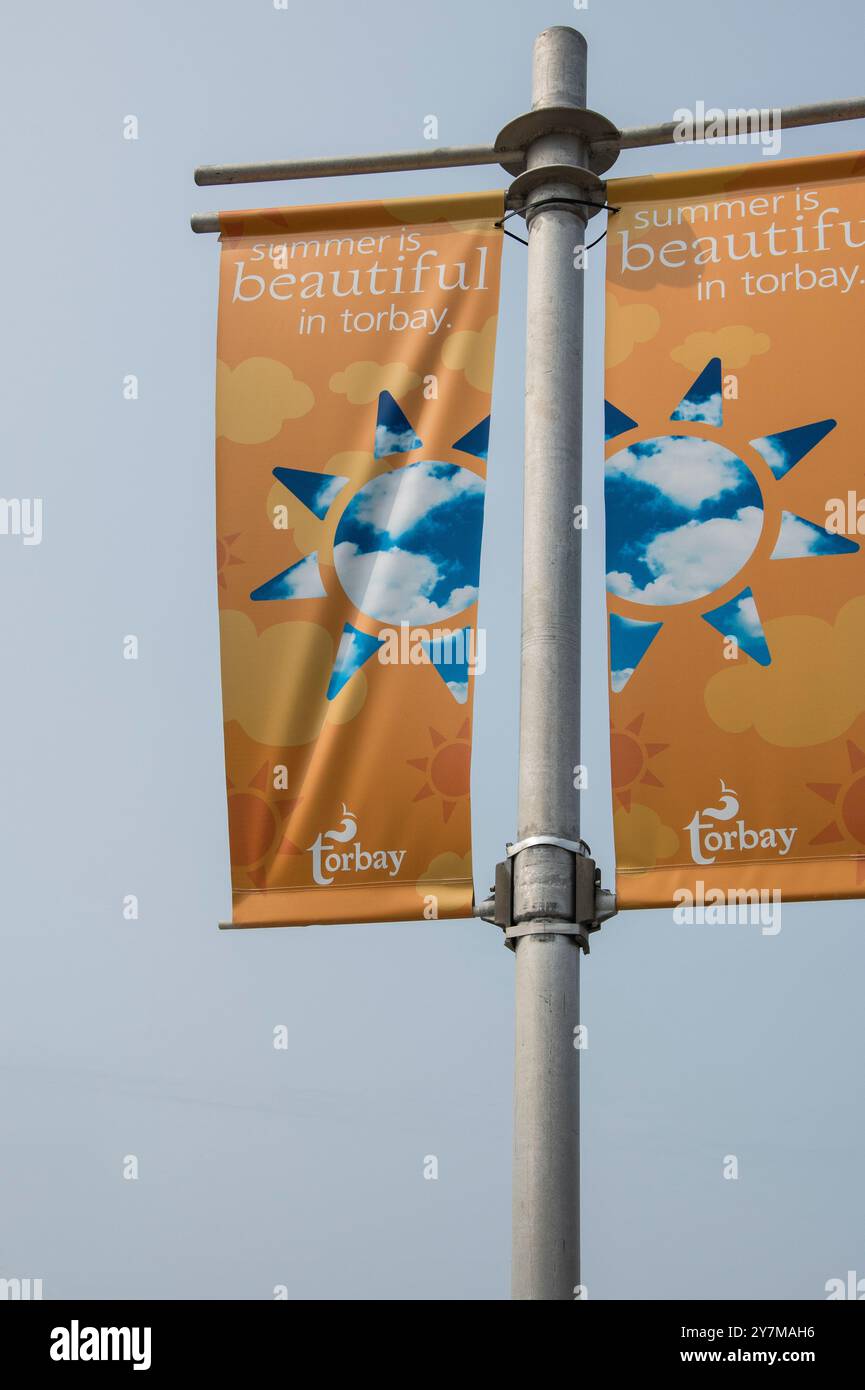 Der Sommer ist wunderschön in Torbay Banner auf der Torbay Road in Neufundland & Labrador, Kanada Stockfoto