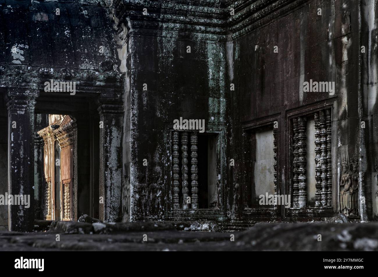 Im Inneren von Angkor Wat, Siem Reap, Kambodscha Stockfoto