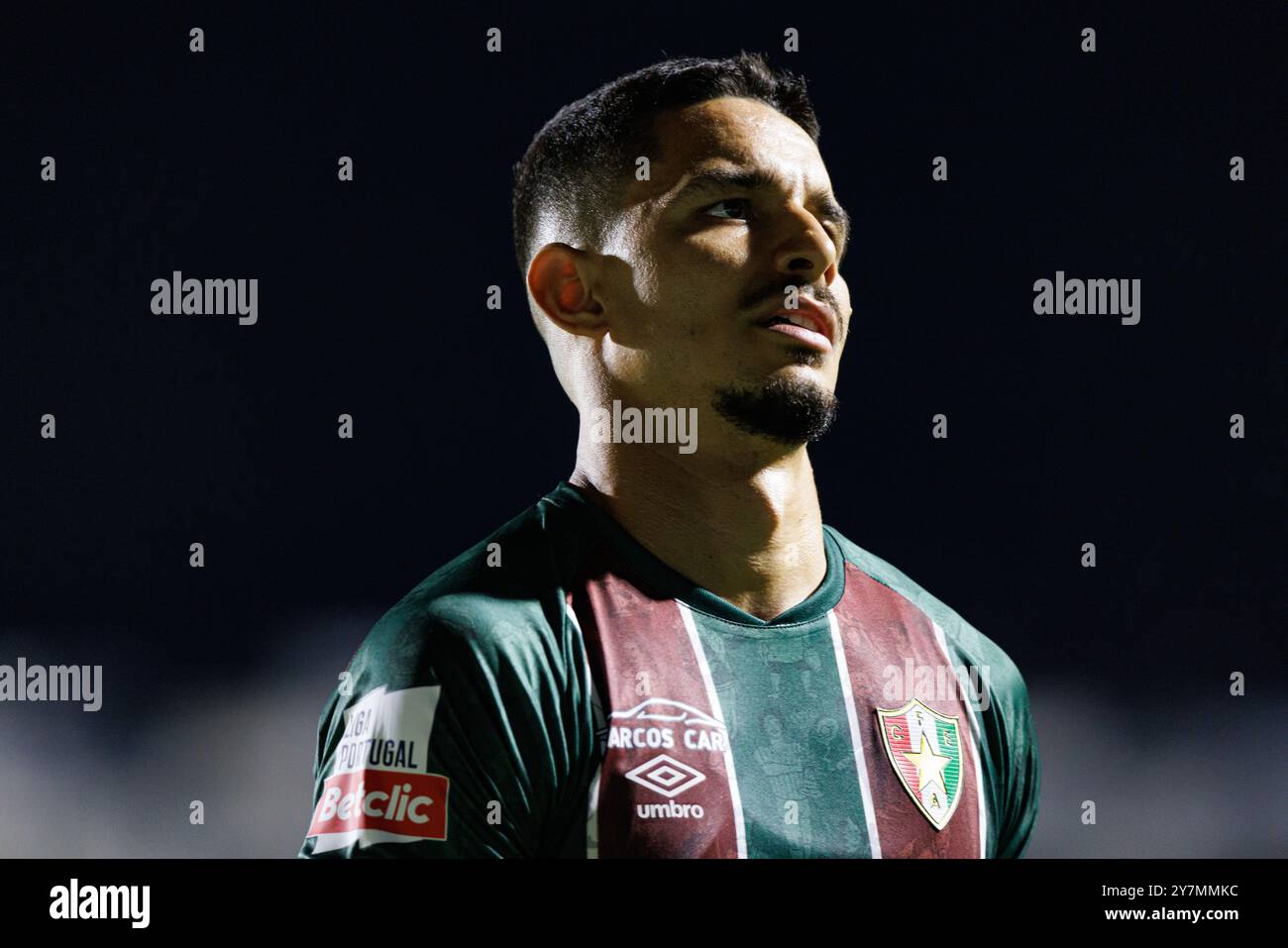 Danilo Veiga wurde während des Spiels der Liga Portugal zwischen den Mannschaften CF Estrela Amadora und Boavista FC im Estadio Jose Gomes gesehen Stockfoto