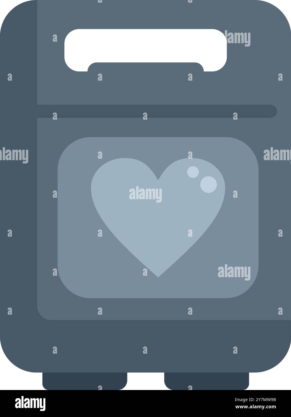 Wohltätigkeitsbox mit Herzsymbol, die Menschen ermutigt, für einen guten Zweck zu spenden Stock Vektor