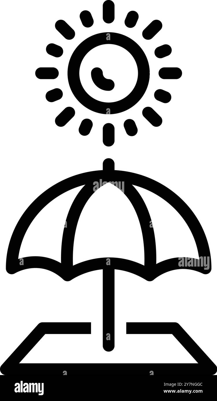 Symbol für Schutz, uv-Schutz Stock Vektor