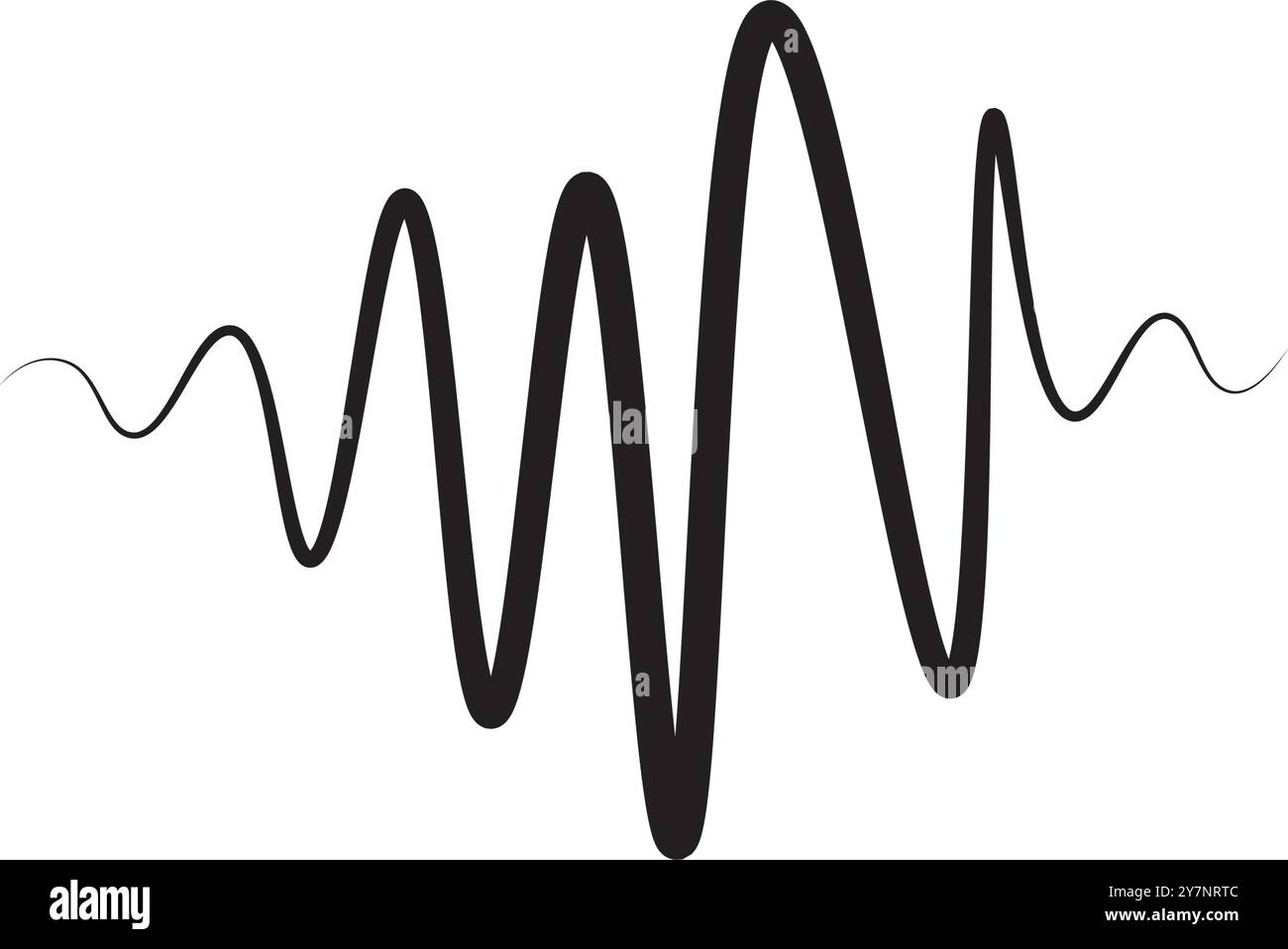 Logo-Design mit dem Symbol für Schallwellen-Vektor-Illustration Stock Vektor