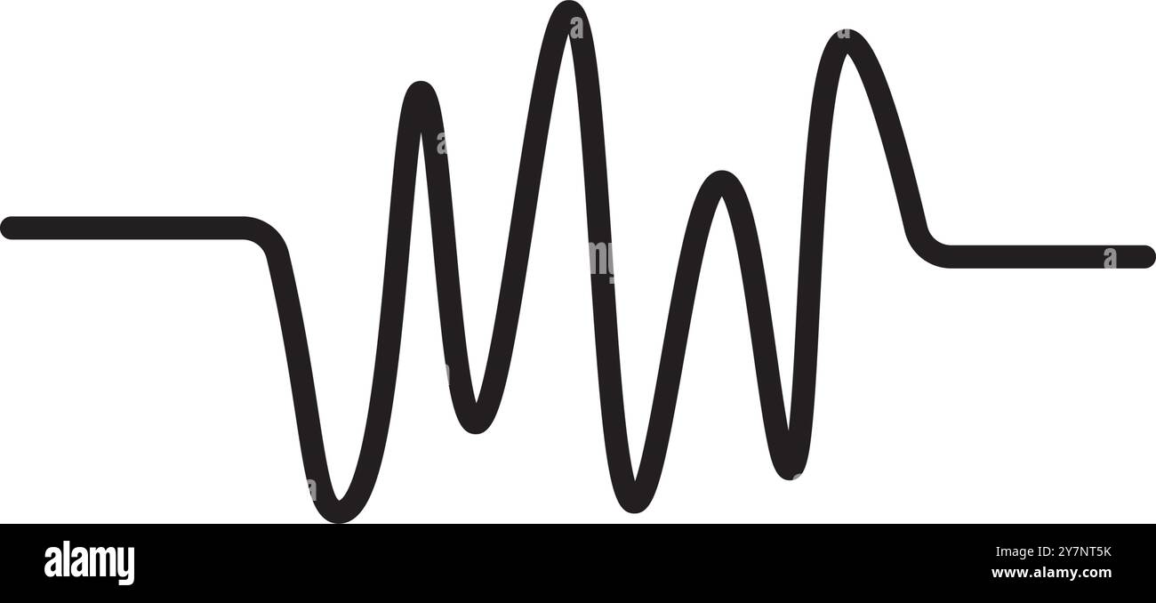 Logo-Design mit dem Symbol für Schallwellen-Vektor-Illustration Stock Vektor