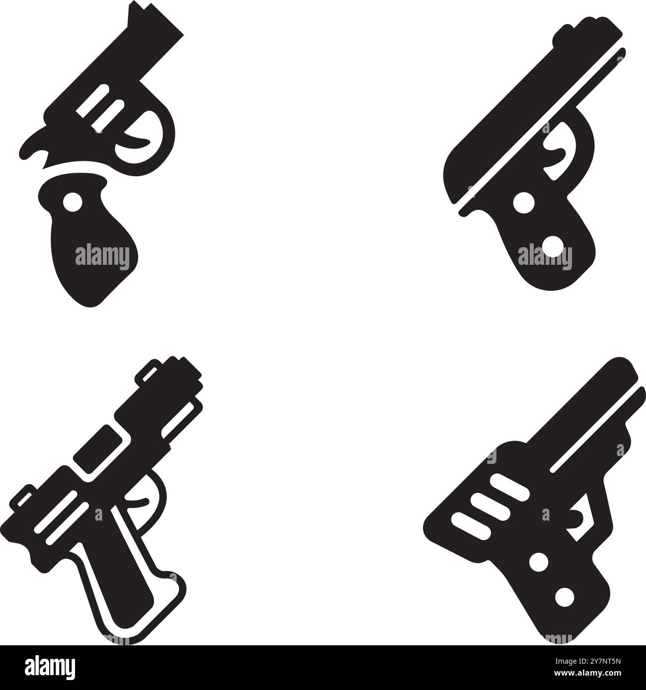 Pistole Icon Vektor Illustration Logo Design Stock Vektor